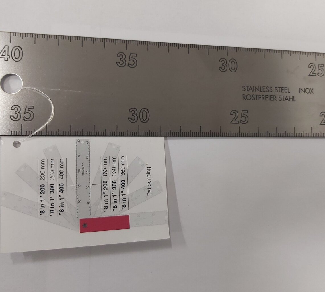 Professionaalne reguleeritav nurgamõõtur BMI 8 IN 1 (400x150 mm) hind ja info | Käsitööriistad | kaup24.ee