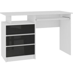 Письменный стол NORE CLP 135, белый/черный цена и информация | Компьютерные, письменные столы | kaup24.ee
