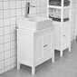 Eraldiseisev vannitoa valamukapp SoBuy FRG202-W, valge цена и информация | Vannitoakapid | kaup24.ee