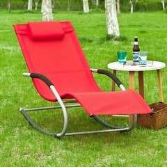 Уличное кресло-качалка SoBuy OGS28-R, красное цена и информация | Шезлонги | kaup24.ee