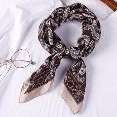 (70x70CMW918-12)70cm Bandana peasall naistele Mood Paisley Print Taskurätt Siid Satiin Hijab Sallid Naiste Kandiline Kaela Sallid Dropship цена и информация | Женские шарфы, платки | kaup24.ee