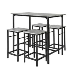 Комплект для столовой SoBuy OGT11-HG, серый/черный цена и информация | Комплекты мебели для столовой | kaup24.ee