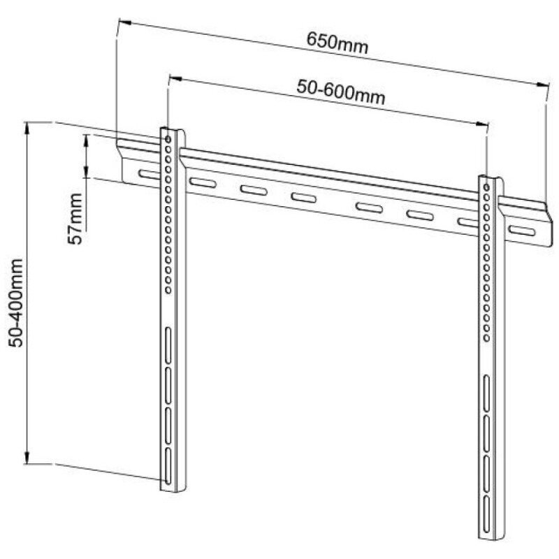 Seinakinnitus TV 40-65" LED/LCD 50kg slim 22mm цена и информация | Teleri seinakinnitused ja hoidjad | kaup24.ee