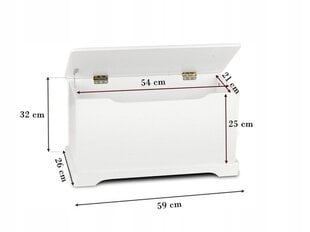 Mänguasjakarp Leomark Owl , valge 59 x 26 x 32 cm hind ja info | Lastetoa kummutid | kaup24.ee