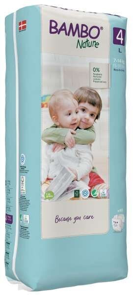 Bambo Nature, suurus 4, 7-14 kg, 48 tk/pakendis. цена и информация | Mähkmed | kaup24.ee