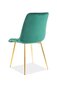 4 tooli komplekt Signal Meble Chic, roheline/kuldne hind ja info | Söögitoolid, baaritoolid | kaup24.ee