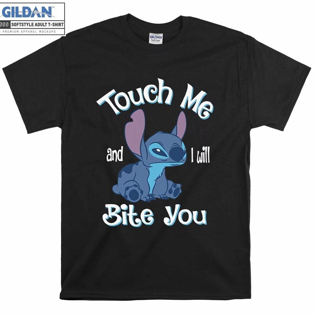 Lilo & Stitch Touch Me And I'll Bite You Funny T shirt T-shirt hind ja info | Meeste T-särgid | kaup24.ee