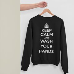 Dressipluus "Keep Calm Wash Your Hands", must hind ja info | Originaalsed pusad | kaup24.ee