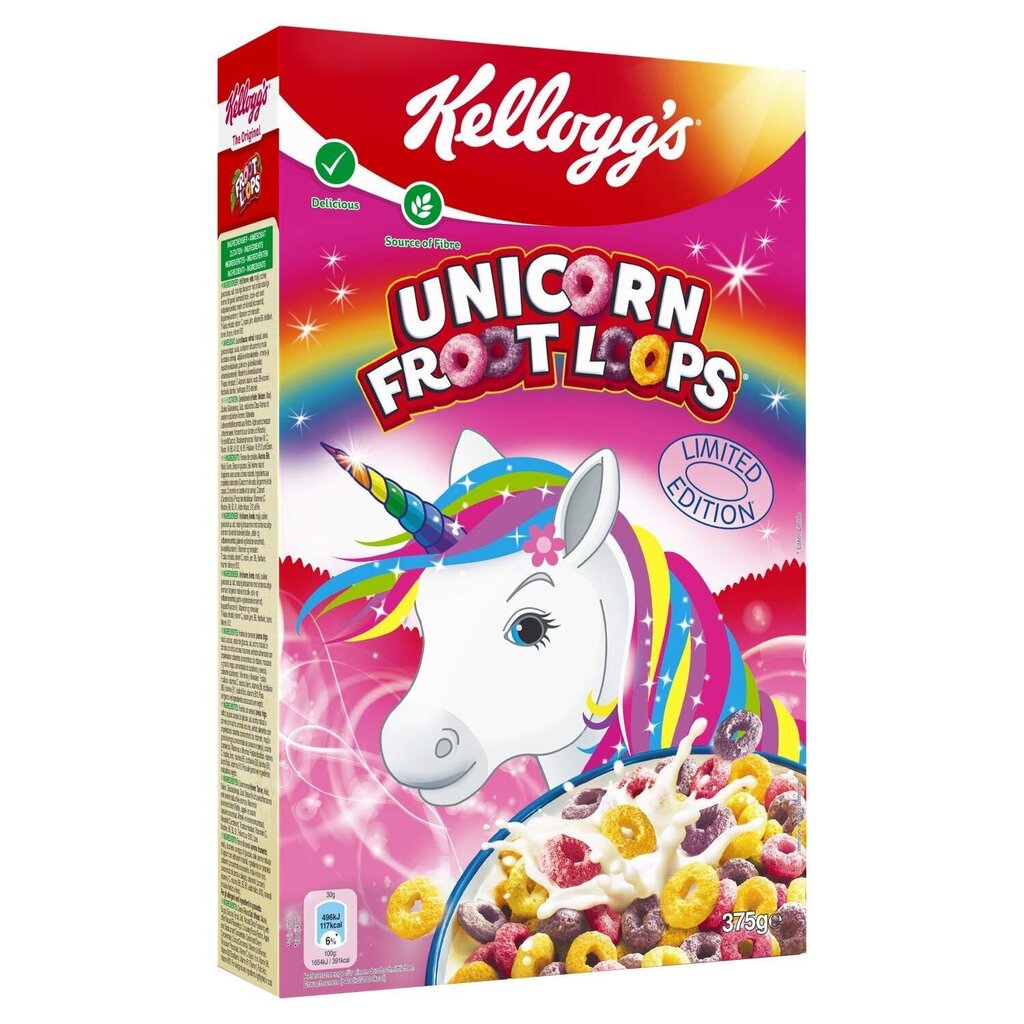 Hommikusöögihelbed KELLOGG'S Froot Loops, 375 g hind ja info | Hommikuhelbed | kaup24.ee