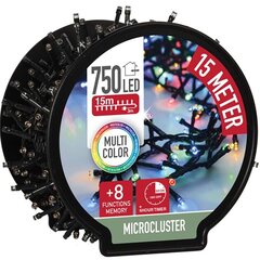 Led Garlianda Micro Cluster met Haspel 750 LED, 15m, mitmevärviline hind ja info | Peokaunistused | kaup24.ee