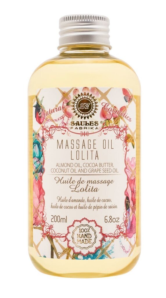 Massaažiõli Lolita Saules Fabrika, 200 ml цена и информация | Massaažiõlid | kaup24.ee