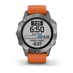 Garmin fēnix® 6 Sapphire Titanium/Ember Orange hind ja info | Nutikellad (smartwatch) | kaup24.ee