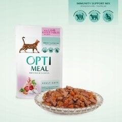 OPTIMEAL Корм для кошек - Ягненок и овощи в желе 12 х 85 г цена и информация | Кошачьи консервы | kaup24.ee