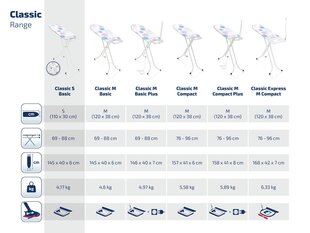 Гладильная доска Leifheit Classic S Basic 110x30cм цена и информация | Гладильные доски | kaup24.ee