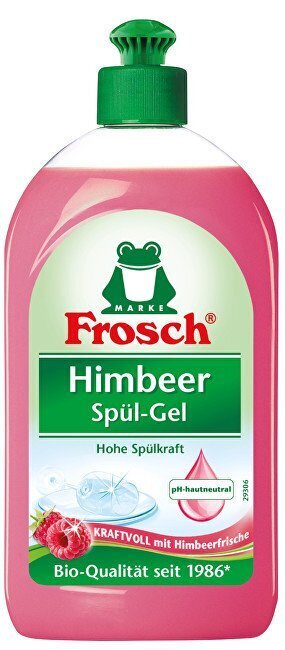 Vaarika lõhnaga nõudepesuvahend Frosch 500ml hind ja info | Puhastusvahendid | kaup24.ee