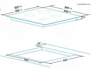 Edesa EGG-6040 TI TR CI N цена и информация | Варочные поверхности | kaup24.ee