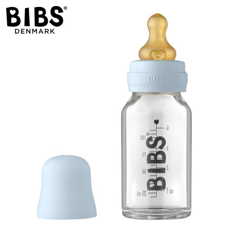 Klaasist lutipudel Bibs, 110 ml, 0+ kuud hind ja info | Lutipudelid ja aksessuaarid | kaup24.ee