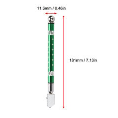 Kaasaskantav käeshoitav rattatüüpi klaasilõikur koos libisemisvastase käepidemega 3–15 mm klaasi lõikamiseks (roheline) hind ja info | Heki- ja võsalõikurid | kaup24.ee