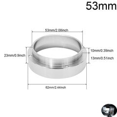 51mm 53mm 58mm kohvi tampermatt Silikoonkummist tamper nurgamatt Espresso kohvimasina piimatassi doseerimisrõngas hind ja info | Kohviveskid | kaup24.ee