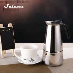 Pliidipealne Moka kohvikann roostevabast terasest filter Itaalia espresso kohvimasin 100/200/300/450 ml perkolaatori tööriist Mocha Cafetiere hind ja info | Kohviveskid | kaup24.ee