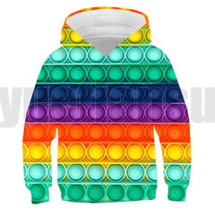 (POPit69-Kids-100 (3T)） 3D naljakad riided, anime POP It Hoodie, meeste ülisuur kampsun цена и информация | Свитеры, жилетки, пиджаки для мальчиков | kaup24.ee