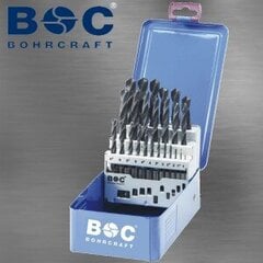 Набор сверл BOHRCRAFT DIN 338 HSS-R /1,0 - 13,0 x 0,5 мм, 25 шт. цена и информация | Механические инструменты | kaup24.ee