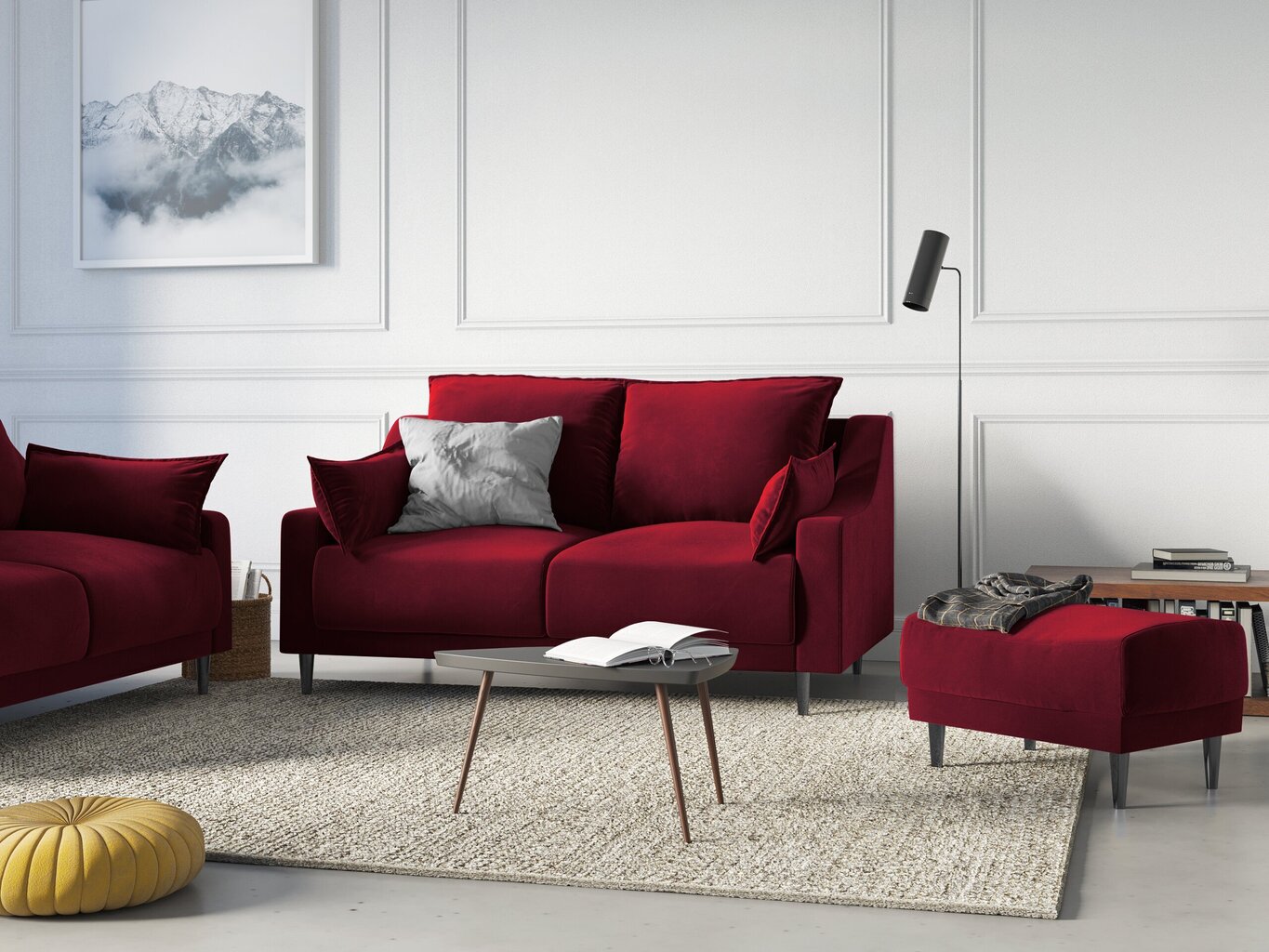 Tumba Mazzini Sofas Lilas, punane hind ja info | Kott-toolid, tumbad, järid | kaup24.ee