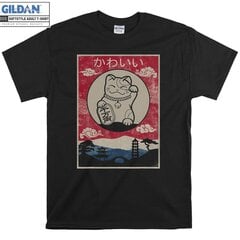 Cute Cat Anime Vintage Kawaii T-shirt цена и информация | Мужские футболки | kaup24.ee