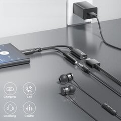 USB-C kuni 3,5 mm helikõrvaklappide adapter – HiFi ja laadija 2-in-1, mis ühilduvad Apple iPhone 15 Samsung Galaxy S24 S23 S22 S21 S20 Plus Pro Max Ultra Pixel iPadiga – C-tüüpi pistikupesa adapteriga hind ja info | USB jagajad, adapterid | kaup24.ee