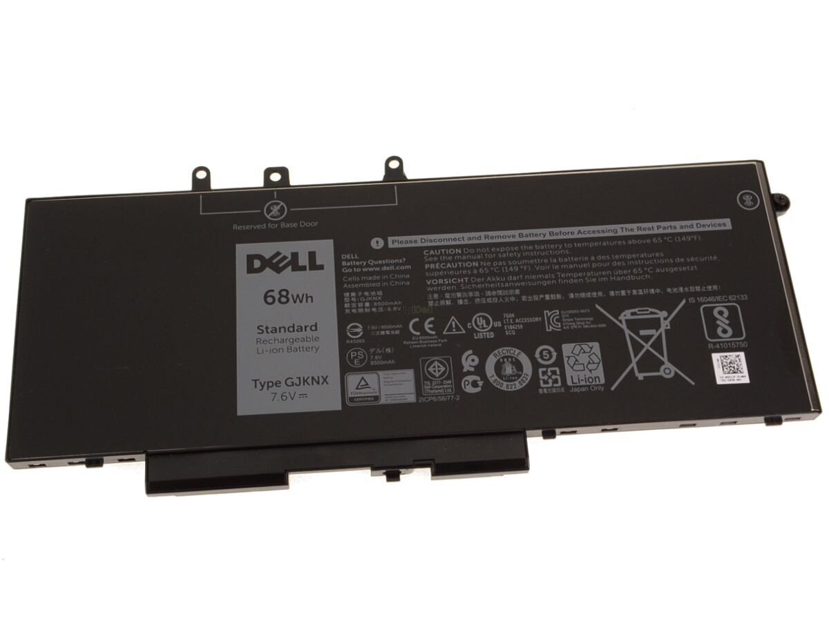 Dell Latitude 5480/5490/5280/5290/5580/5590/5491/5591, Precision 3520/3530 aku 4-cell 68Wh, GJKNX hind ja info | Sülearvuti akud | kaup24.ee