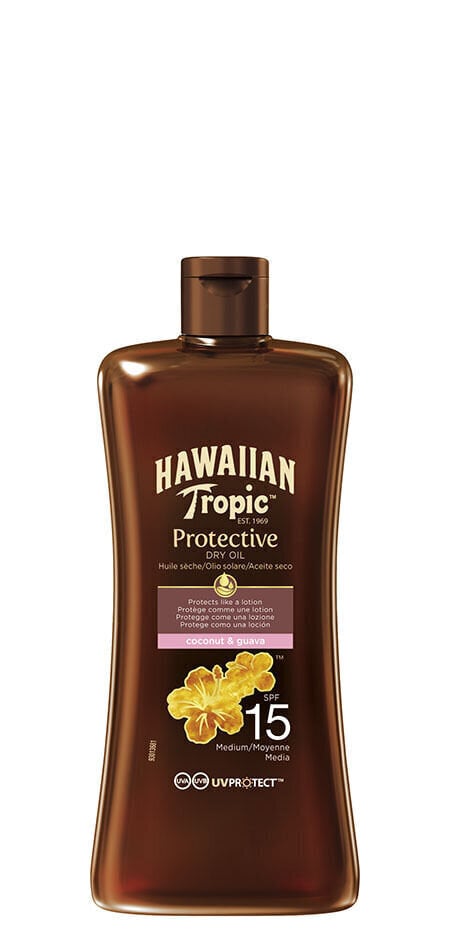 Kaitsev kuiv õli Hawaiian Tropic Protective Oil SPF 15 100 ml цена и информация | Päikesekreemid | kaup24.ee