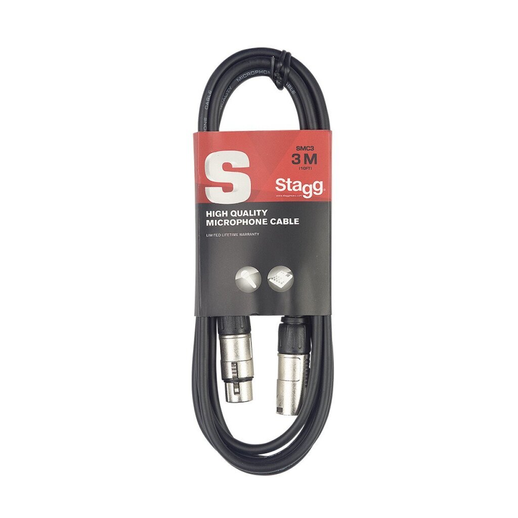 Stagg SMC3, XLR, 3 m hind ja info | Kaablid ja juhtmed | kaup24.ee