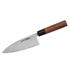 Универсальный кухонный нож из японской стали Samura OKINAWA Deba 6.7"/170 мм из AUS 8 59 HRC цена и информация | Подставка для ножей Tescoma Woody, 21 см | kaup24.ee