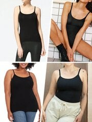 1 tk naiste õmblusteta kontrolliga kehakujundaja Camisole·Black·XXL hind ja info | Seelikud | kaup24.ee