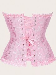 1 tk lilleline Push Up Bustier, naiste pitsiline selja õlavardadeta korsett – parandab teie figuuri ja enesekindlust · Roosa · M цена и информация | Юбки | kaup24.ee