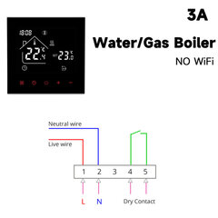 Tuya Wifi Smart Thermostat LCD-ekraan puutetundlik ekraan elektrilise põrandakütte jaoks. Vee-/gaasikatla temperatuuri kaugjuhtimispult - Nutikas temperatuurijuhtimissüsteem hind ja info | Smart TV tarvikud | kaup24.ee