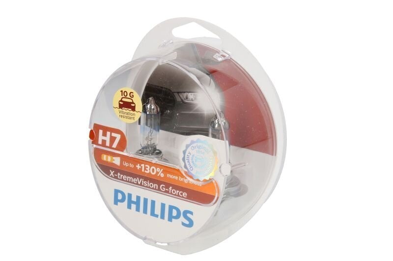 Pirnid Philips H7 12V/55W +130% X-treme Vision G-Force (2 tk) hind ja info | Autopirnid | kaup24.ee