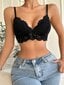 Butterfly Shaped Detail Bow Front Lace Bralette pesu · Must·XS цена и информация | Rinnahoidjad | kaup24.ee