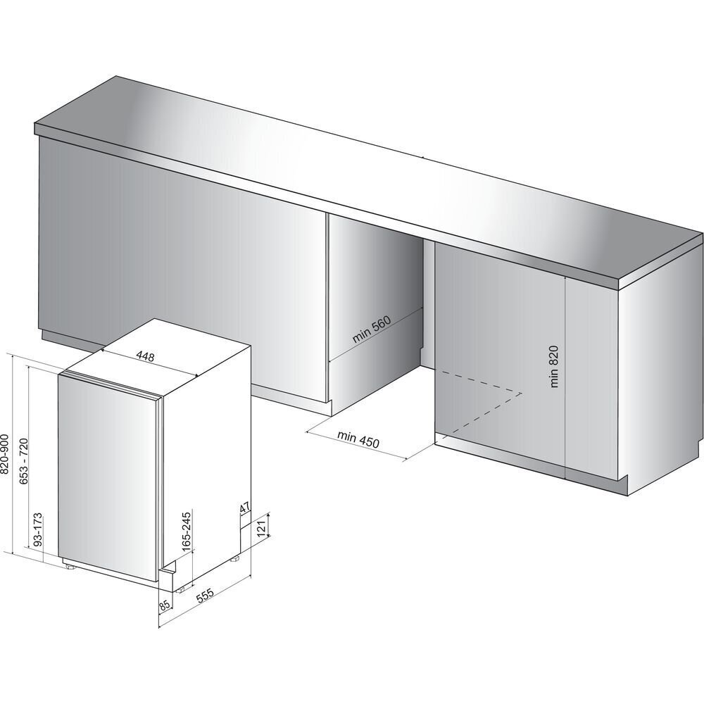 WHIRLPOOL WSIC 3M27 C hind ja info | Nõudepesumasinad | kaup24.ee