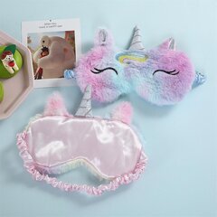 Unicorn Plush silmamask Värviline karusnaha magav silmarihm talviseks reisimiseks Pehme loomade silmade kate Silmside hind ja info | Vahendid imetamiseks | kaup24.ee