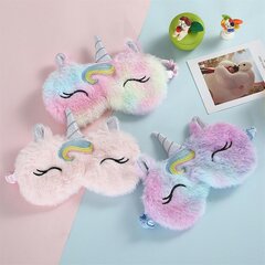 Unicorn Plush silmamask Värviline karusnaha magav silmarihm talviseks reisimiseks Pehme loomade silmade kate Silmside hind ja info | Vahendid imetamiseks | kaup24.ee