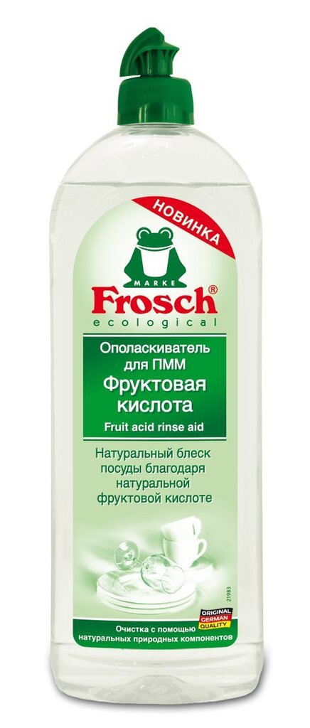 Nõudepesumasina loputusvahend Frosch 750 ml цена и информация | Nõudepesuvahendid | kaup24.ee