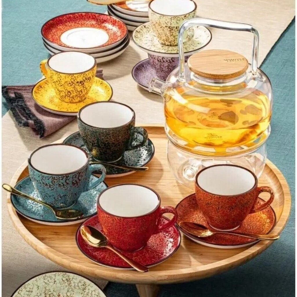 Porcelaanist espressotass 75 ml koos taldrikuga 11 cm Wilmax komplektis цена и информация | Klaasid, tassid ja kannud | kaup24.ee