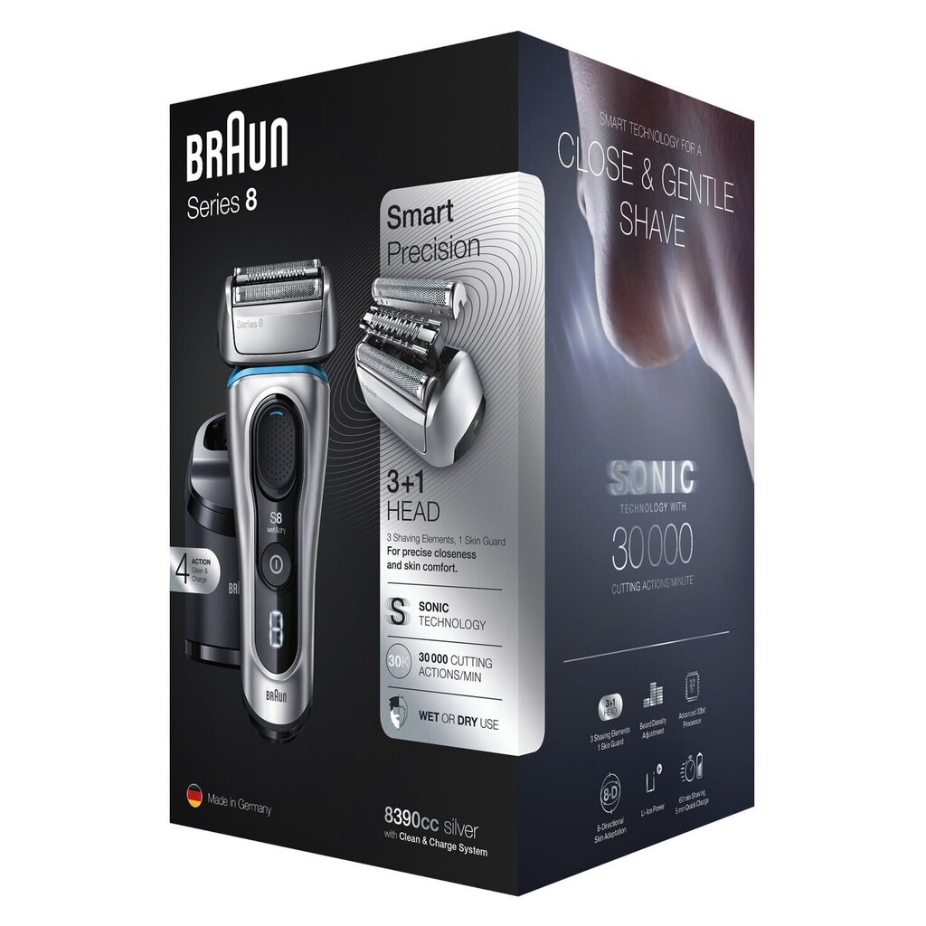 Braun Series 8 8390cc цена и информация | Pardlid | kaup24.ee