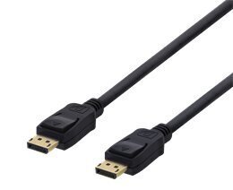 Кабель DELTACO DisplayPort, Ultra HD 60 Гц, 21,6 Гбит / с, 2 м, черный DP-1022 цена и информация | Кабели и провода | kaup24.ee