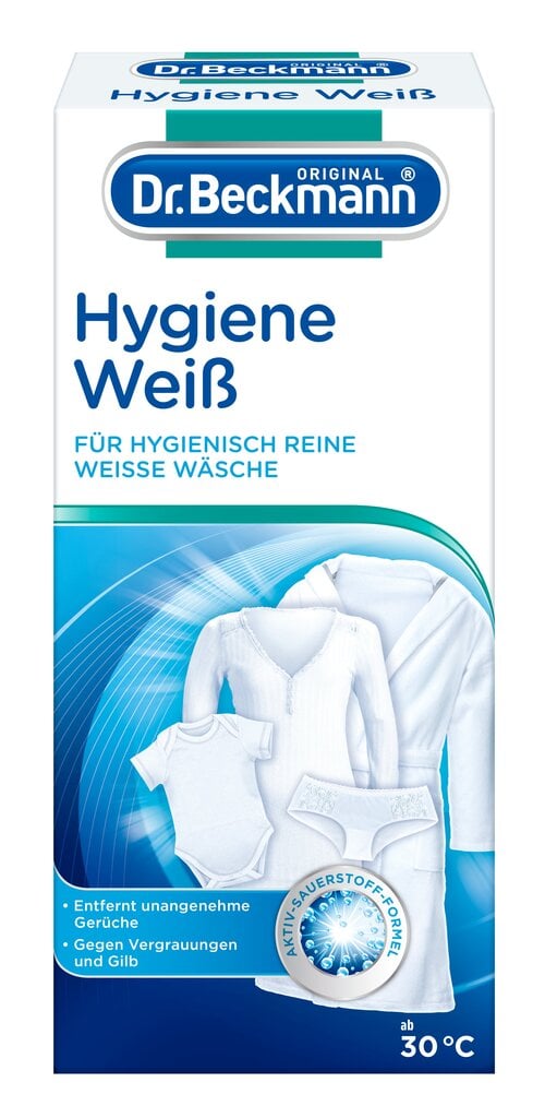 Hügieeniline valgendaja Hygiene White Dr. Beckmann 500g цена и информация | Pesuvahendid | kaup24.ee