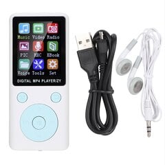 T1 Music MP3 MP4 Player 8G Bluetooth Поддержка 32G Карта памяти Круглые кнопки Белый цена и информация | MP3 плеер, MP4 плеер | kaup24.ee