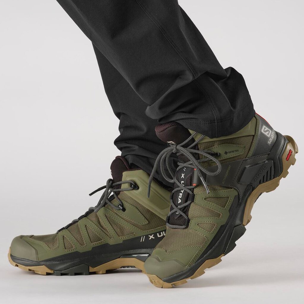 Matkajalats meestele SALOMON X ULTRA 4 MID GTX, roheline hind ja info | Meeste kingad, saapad | kaup24.ee