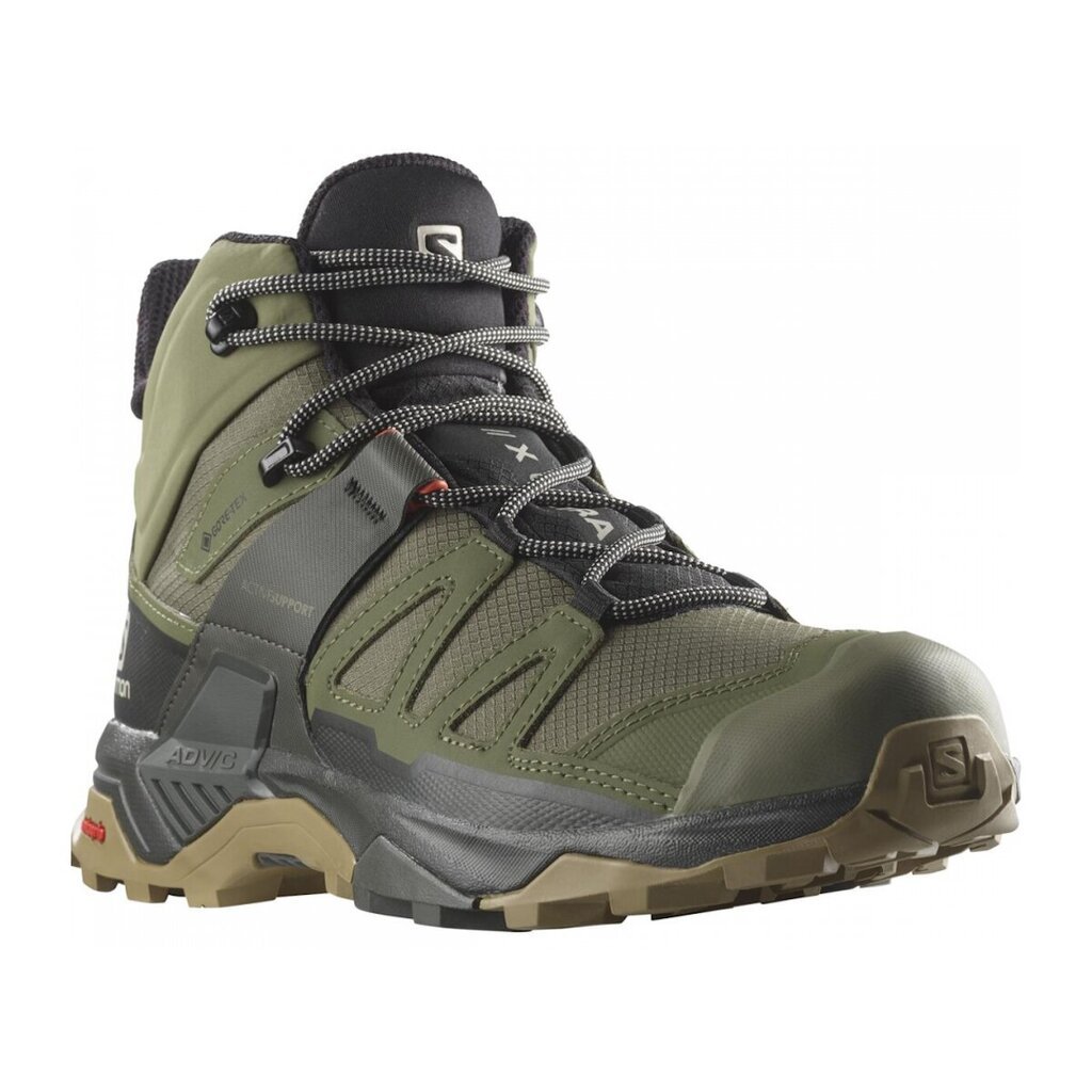 Matkajalats meestele SALOMON X ULTRA 4 MID GTX, roheline hind ja info | Meeste kingad, saapad | kaup24.ee