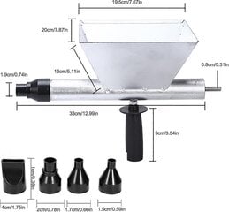 Партатыўная машына для заціркі электрычнага раствора з 4 асадкамі для цэглы, сцен, падлогі, упрыгожвання дома цена и информация | Аксессуары для корпусов | kaup24.ee